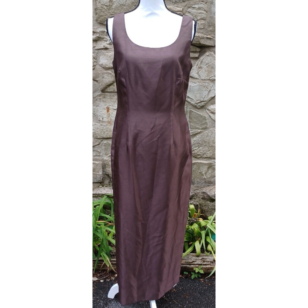 Jessica Howard Womens Size 10 Brown Sleeveless Full Length Evening Dress
